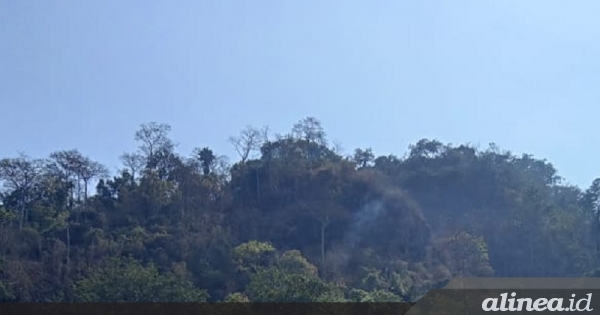 Kebakaran lahan di Gunung Jayanti tinggal sisakan asap